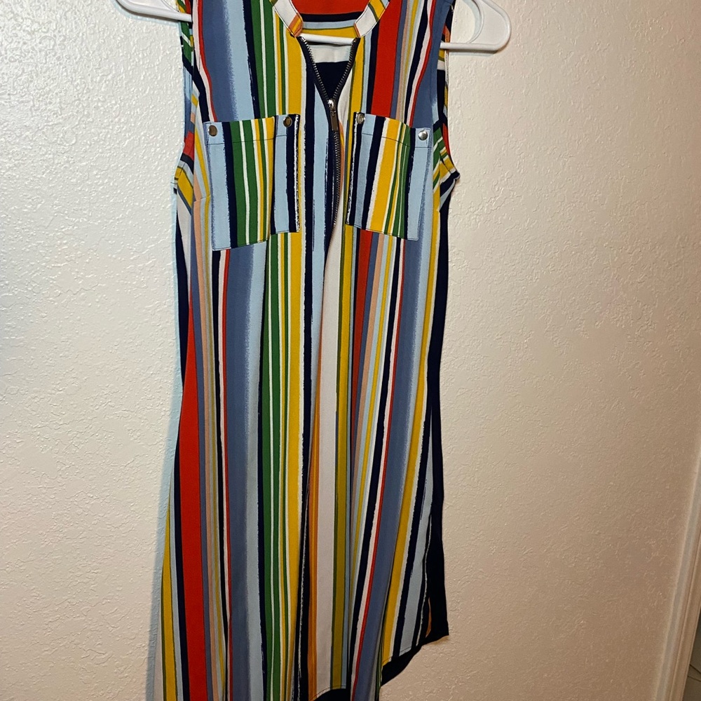 Preloved NY&CO striped dress Excellent condition size XS but it fits a S. W/pock